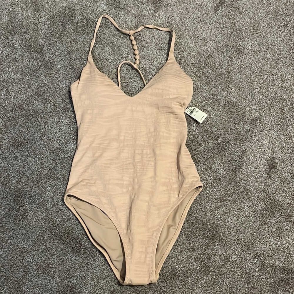 Tan one piece swimsuit